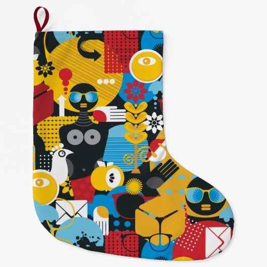 Grande Chaussette De Noël Heure d'été (Devant)