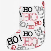 Grande Chaussette De Noël Ho Ho Ho (Dos)