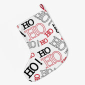 Grande Chaussette De Noël Ho Ho Ho (Dos (Accrochage))