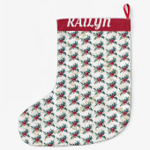 Grande Chaussette De Noël Holly et Berries Motif (Dos)