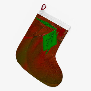 Grande Chaussette De Noël "Holly with Berries"