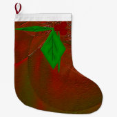 Grande Chaussette De Noël "Holly with Berries" (Devant)