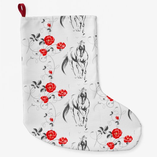 Grande Chaussette De Noël Horse baroque Stocking (Devant)