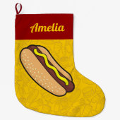 Grande Chaussette De Noël Hotdog (Devant)