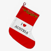 Grande Chaussette De Noël I Love Austria, Christmas Design (Devant (Accrochage))