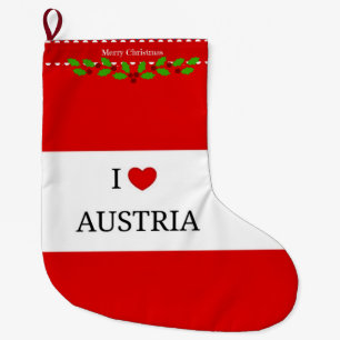 Grande Chaussette De Noël I Love Austria, Christmas Design