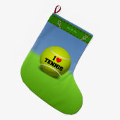Grande Chaussette De Noël I Love Tennis (Devant (Accrochage))