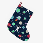 Grande Chaussette De Noël Illustration de motif spatial (Devant (Accrochage))