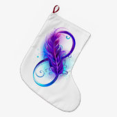 Grande Chaussette De Noël Infinity with purple feather (Devant (Accrochage))