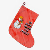 Grande Chaussette De Noël Ingénieur civil le plus froid (Devant (Accrochage))