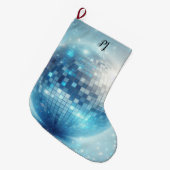 Grande Chaussette De Noël Initiales à billes Disco Lumineuses (Devant (Accrochage))