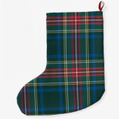 Grande Chaussette De Noël INITIALES Tartan Plaid Festin Classic Chic (Dos)