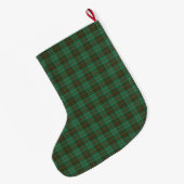 Grande Chaussette De Noël Irish Dublin Green Tartan  (Dos (Accrochage))