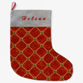 Grande Chaussette De Noël Jailli et plombé (Devant)