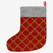 Grande Chaussette De Noël Jailli et plombé (Dos)