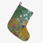 Grande Chaussette De Noël Jardin des fleurs (par Gustav Klimt) (Devant (Accrochage))
