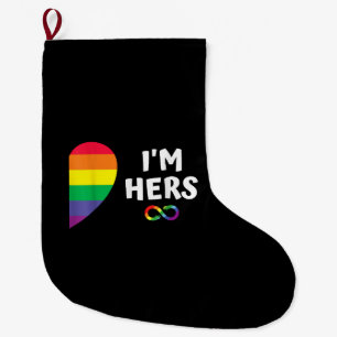 Grande Chaussette De Noël Je suis sa part de la mienne correspondant pour fi