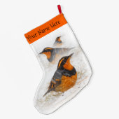 Grande Chaussette De Noël Jets variés dans la neige (Dos (Accrochage))