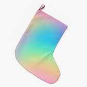 Grande Chaussette De Noël Joli Pastel Rainbow dégradent (Devant (Accrochage))