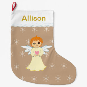 Grande Chaussette De Noël Joli Petit Ange