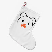 Grande Chaussette De Noël Joli rose (Devant (Accrochage))