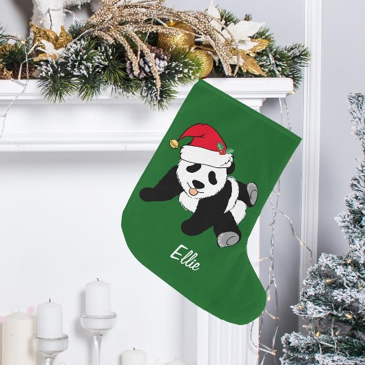 Grande Chaussette De Noël Jolie Ours Panda Noël