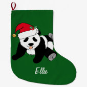 Grande Chaussette De Noël Jolie Ours Panda Noël (Devant)