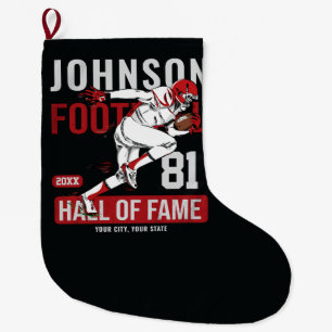 Grande Chaussette De Noël JOUEUR DE Football Personnalisé Équipe NUMBER Spor