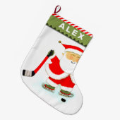 Grande Chaussette De Noël Joueur de hockey (Devant (Accrochage))