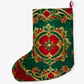 Grande Chaussette De Noël Jour de Noël rouge vert (Dos)