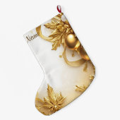 Grande Chaussette De Noël Jours fériés Feuille d'or (Dos (Accrochage))