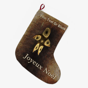Grande Chaussette De Noël Joyeux Noё l - Chasseur inuit fragile