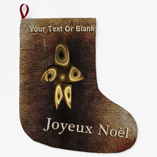 Grande Chaussette De Noël Joyeux Noё l - Chasseur inuit fragile (Devant)