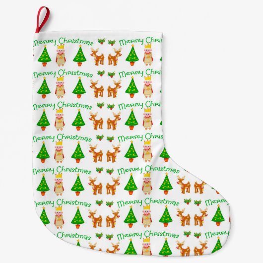 Grande Chaussette De Noël Joyeux Noël (Devant)