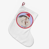 Grande Chaussette De Noël Joyeux Noël Cheval (Devant (Accrochage))