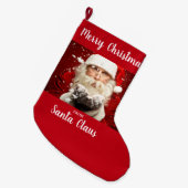 Grande Chaussette De Noël Joyeux Noël du Père Noël (Devant (Accrochage))