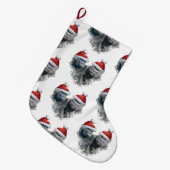 Grande Chaussette De Noël Joyeux Noël Gorille (Devant (Accrochage))