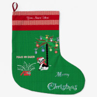 Joyeux Noël Paix sur Terre Noël Stocking