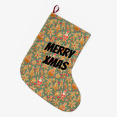 Grande Chaussette De Noël Joyeux Noël Père Noël (Devant (Accrochage))