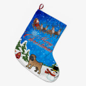 Grande Chaussette De Noël Joyeux Noël Shar Pei (Devant (Accrochage))