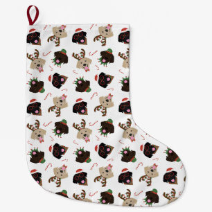 Grande Chaussette De Noël Joyeux Pawlidays Labrador Retriever Dogs