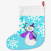 Grande Chaussette De Noël JOYEUX VACANCES : Amis d'hiver (Dos)