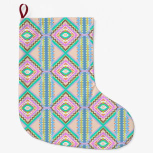 Grande Chaussette De Noël Kaleidoscope Rêve Pastel Électrique