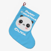 Grande Chaussette De Noël Kawaii Panda (Devant (Accrochage))