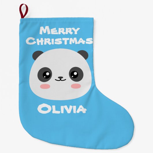 Grande Chaussette De Noël Kawaii Panda (Devant)