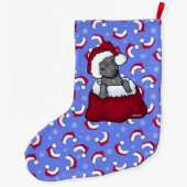 Grande Chaussette De Noël KiniArt Pit Bull Stocking de Noël (Dos)