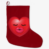Grande Chaussette De Noël Kissy Emoji (Devant)