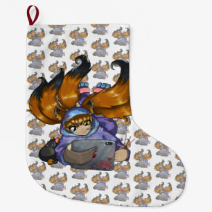 Grande Chaussette De Noël Kitsune