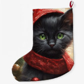 Grande Chaussette De Noël Kitten noir (Dos)