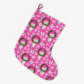 Grande Chaussette De Noël Kitty rose pure (Devant (Accrochage))